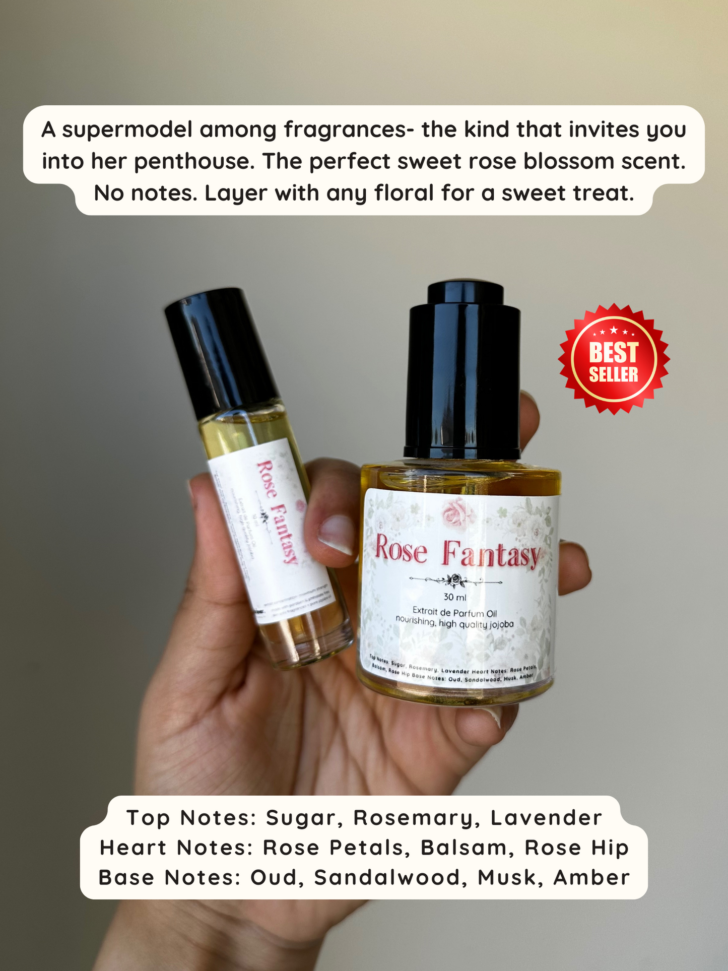 Golden Extrait de Parfum Oil- Jojoba Based Maximum Strength Pure Perfume Oil