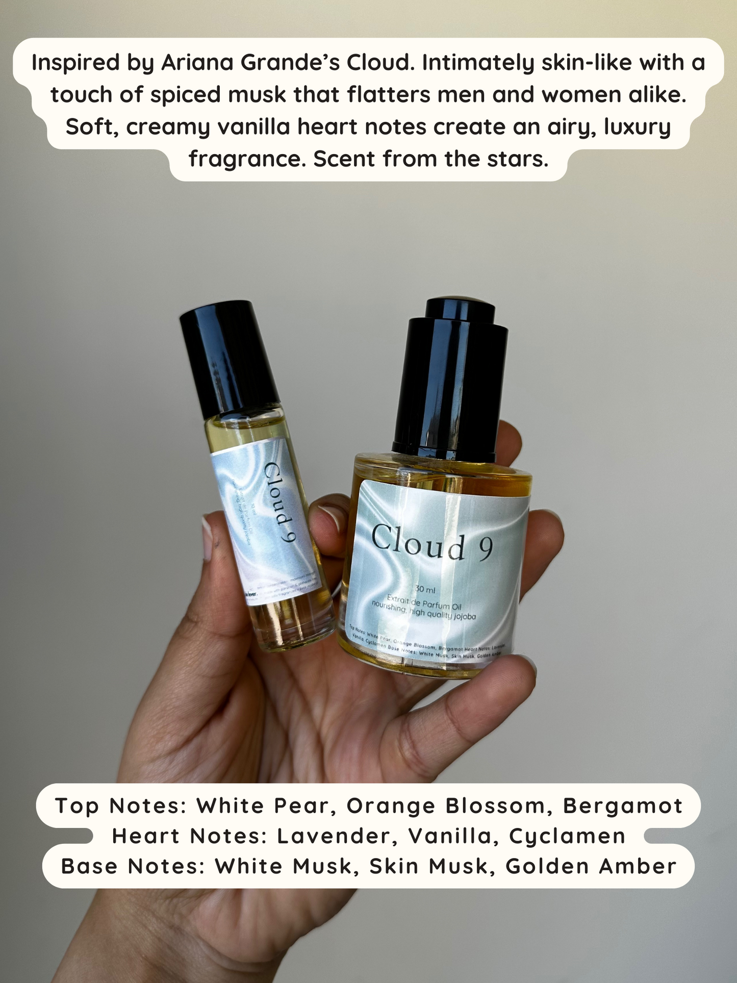 Golden Extrait de Parfum Oil- Jojoba Based Maximum Strength Pure Perfume Oil