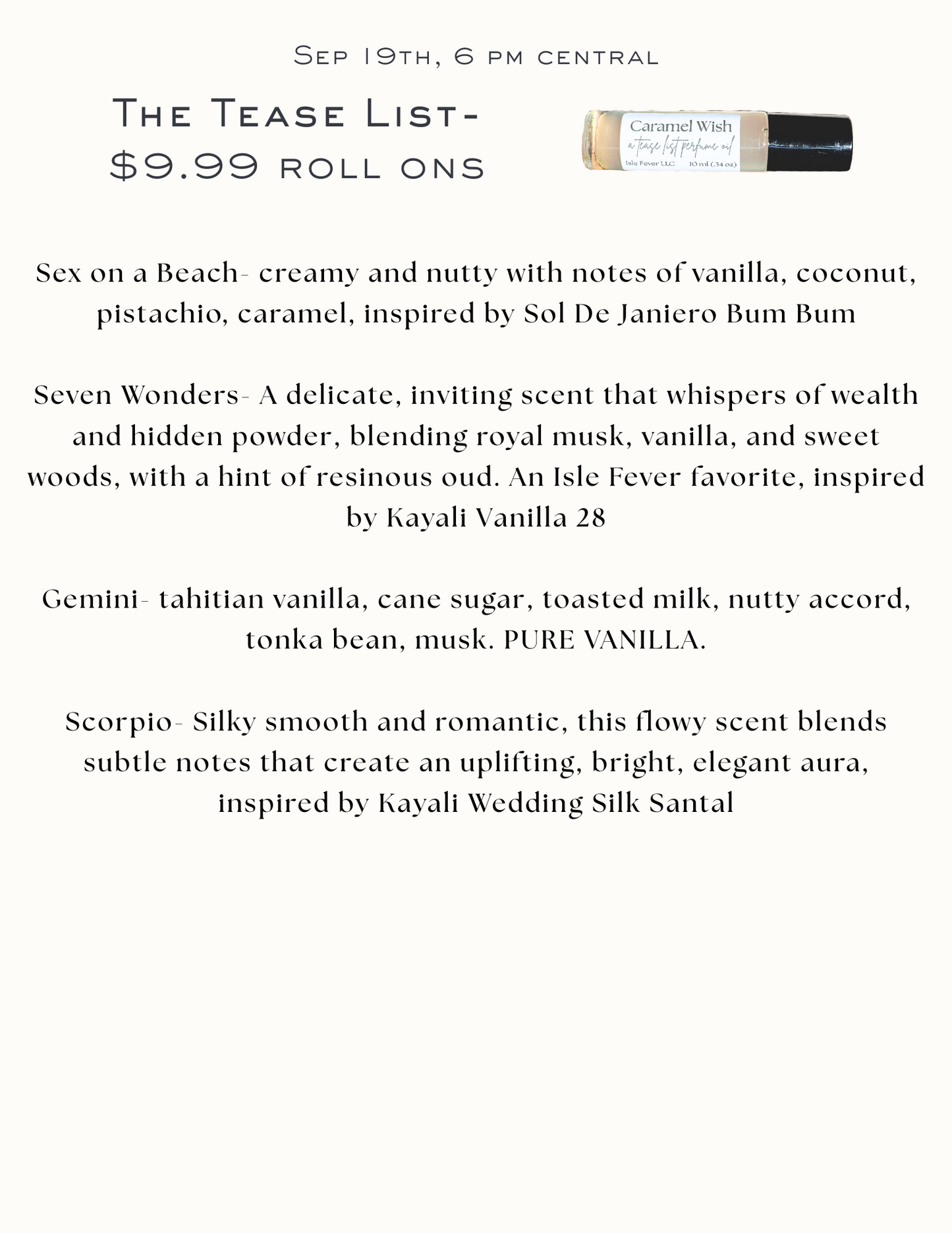 The Tease List Roll-On Perfumes
