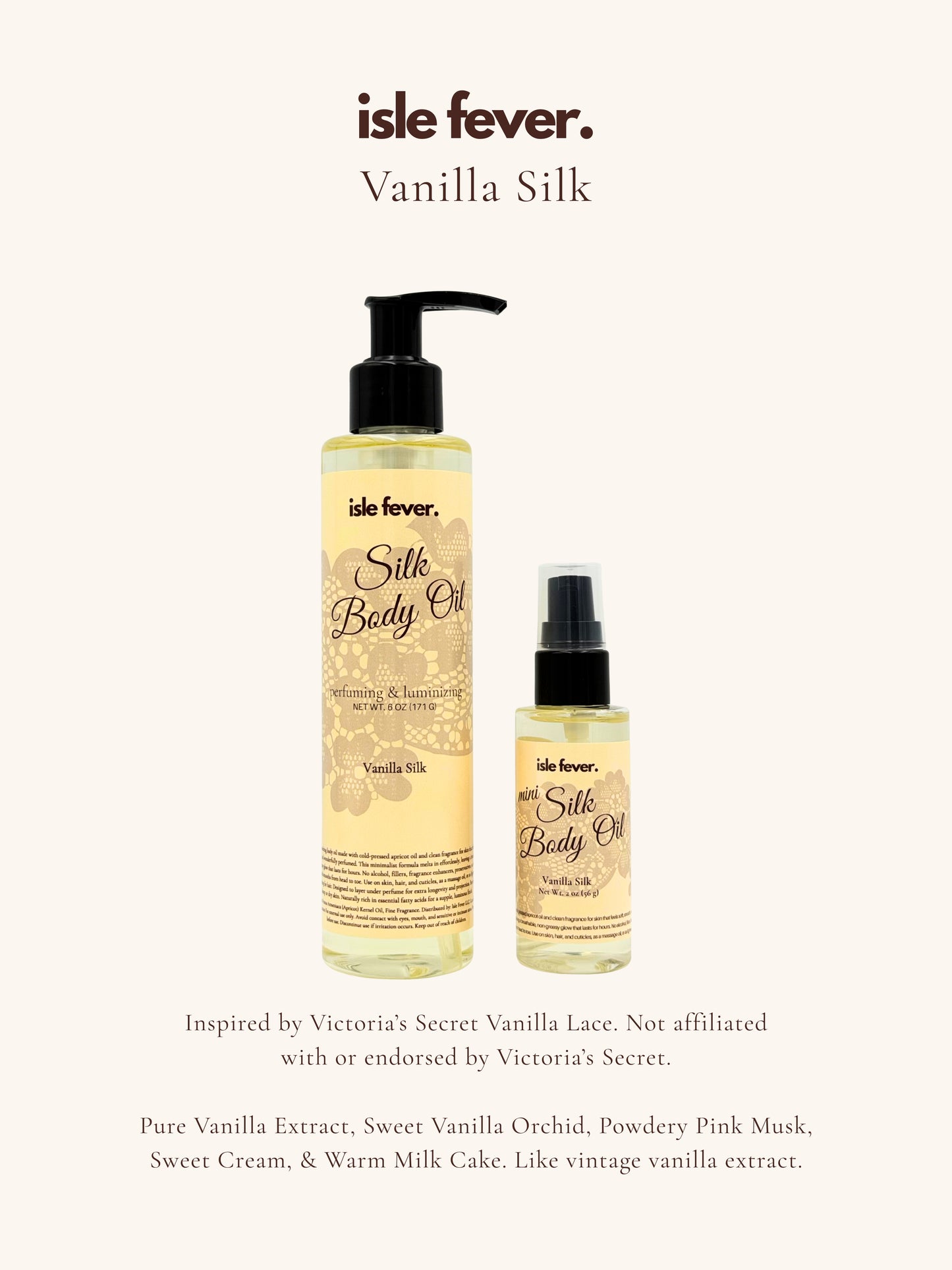 Strongly Scented Silk Body Oil