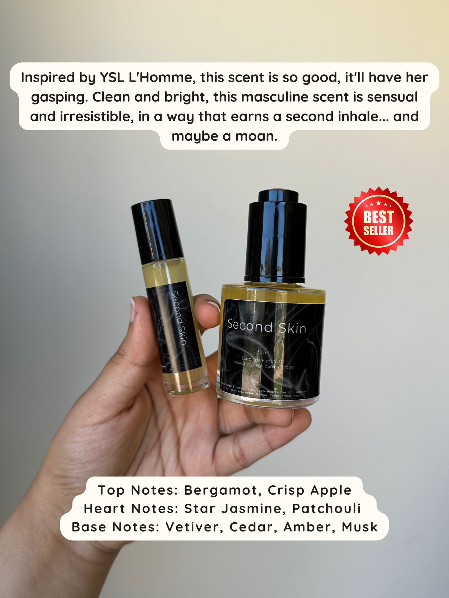 Golden Extrait de Parfum Oil- Jojoba Based Maximum Strength Pure Perfume Oil