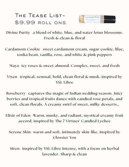 The Tease List Roll-On Perfumes