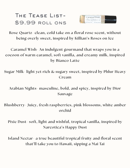 The Tease List Roll-On Perfumes