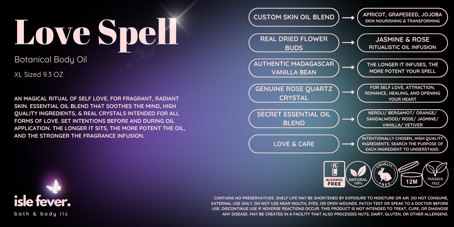 Love Spell- XL Botanical Body Oil