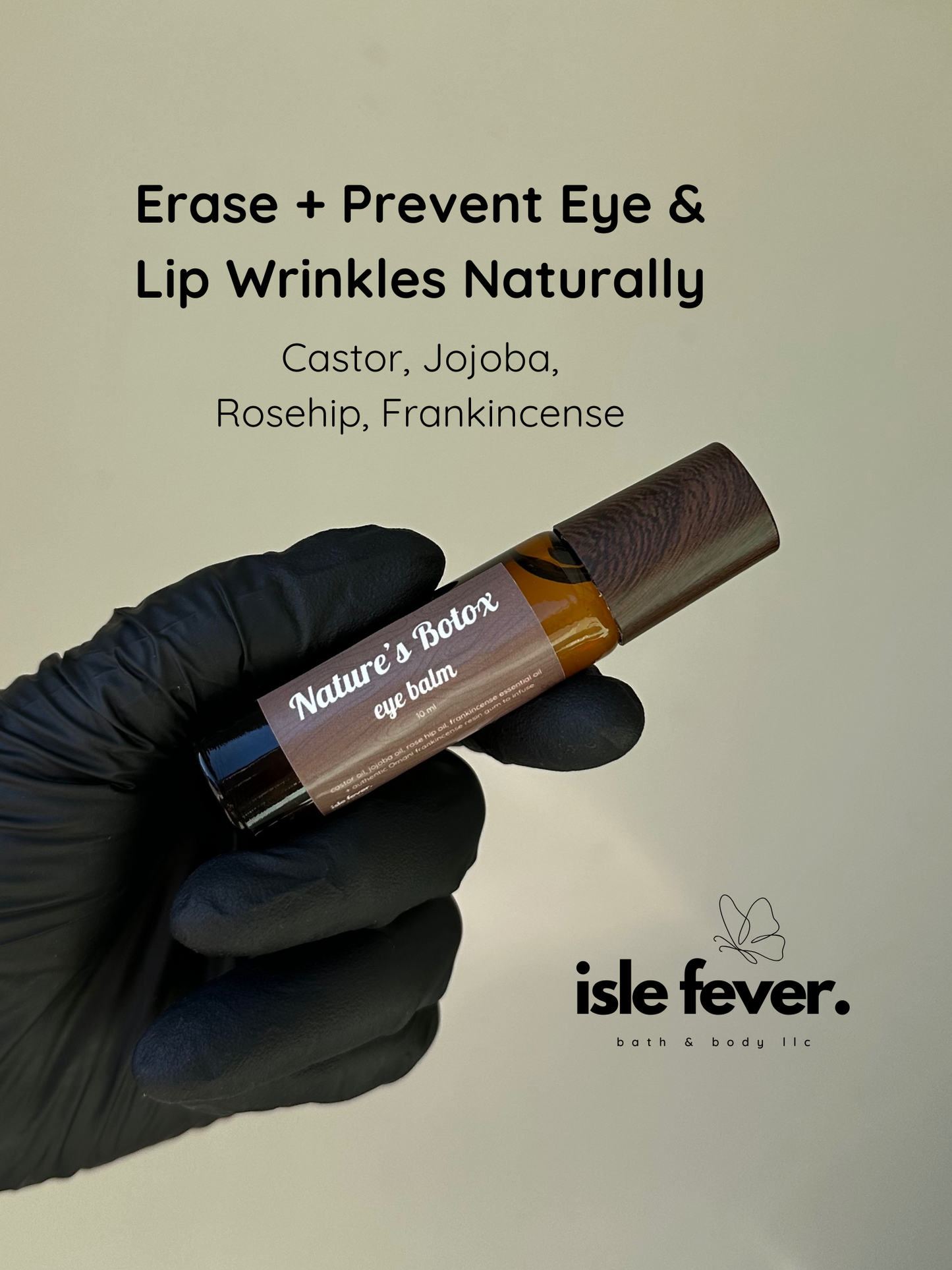 Nature's Botox Balm- Erase Wrinkles + Fine Lines with Castor Oil, Frankincense x2 Infusion, Rosehip & Jojoba Oil